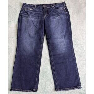 Silver Jeans Co. Plus Size 20 Suki Skinny Crop 20W  SZ20W/L23.5 Wide Leg